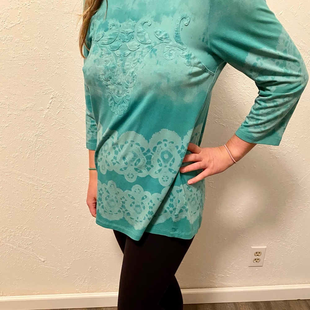 Turquoise Sundance top